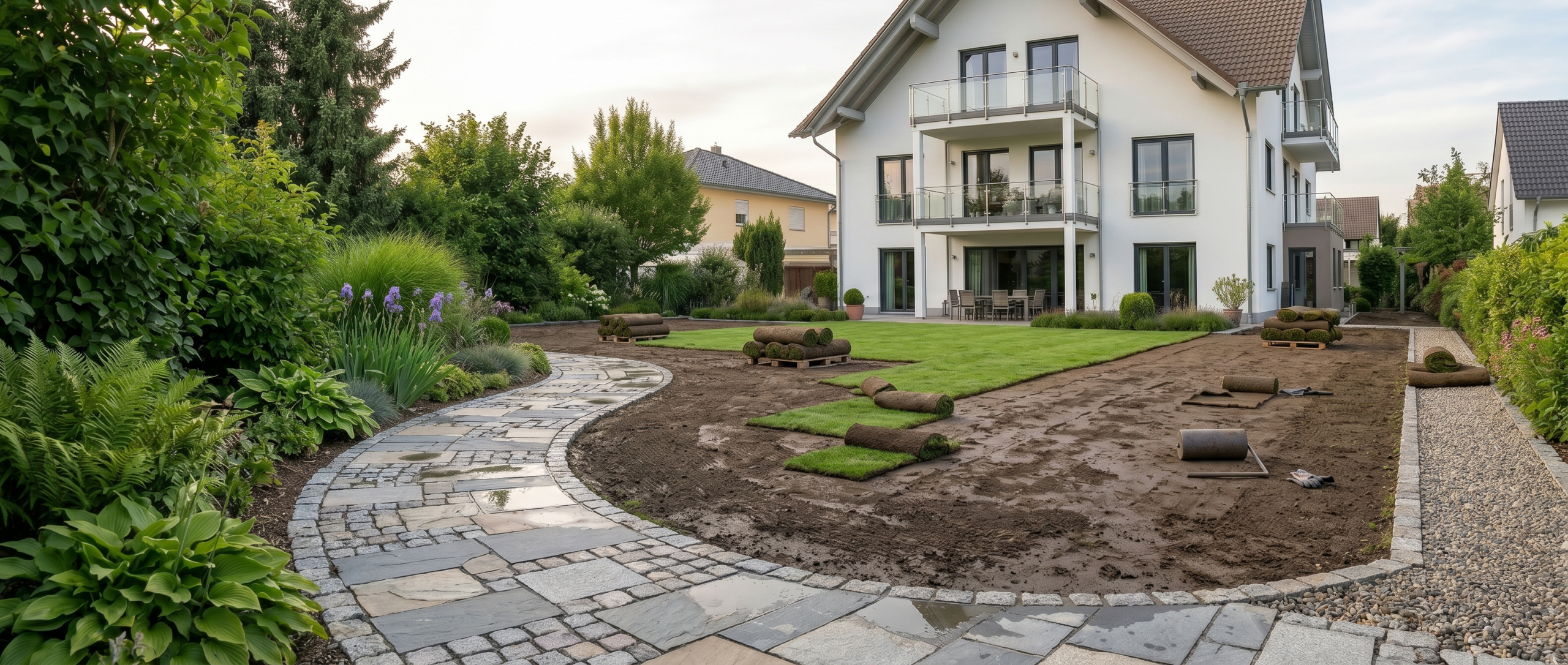 Rollrasenverlegung durch Sidar Gartenservice GbR